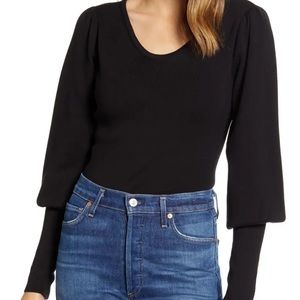 Rachel Parcell Juliet Sleeve Sweater Med